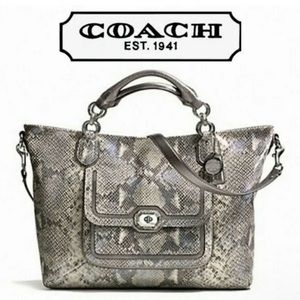 Coach Campbell Python Leather Izzy Satchel Bag EUC